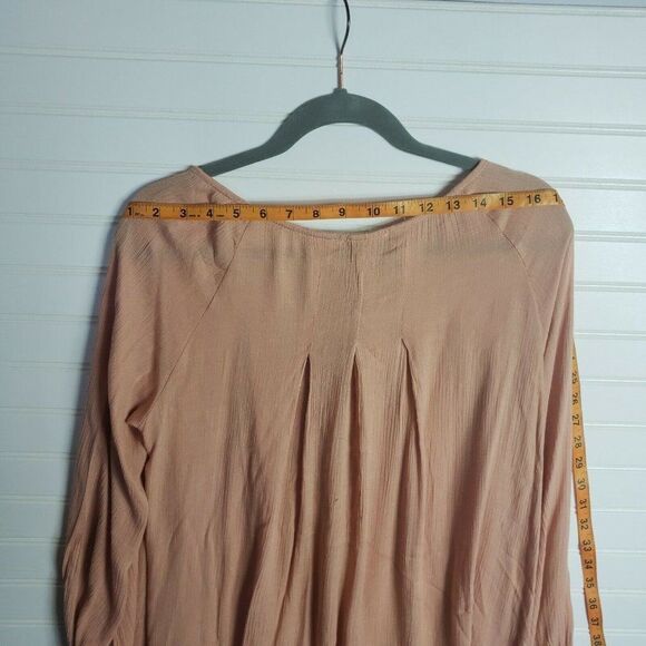 Oddi Peach With Crochet Details Pheasant Blouse - Picture 6 of 8